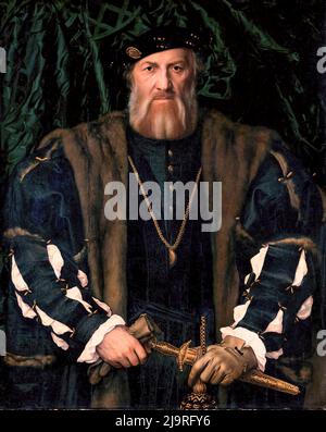 Charles de Solier (1480-1552), Sieur de Morette, französischer Diplomat und Botschafter von Franz I., Ölporträt auf Tafel von Hans Holbein dem Jüngeren, 1534-1535 Stockfoto