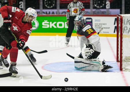 Helsinki, Finnland. 24.. Mai 2022. (Schweiz) während IIHF Eishockey Weltmeisterschaft - Deutschland gegen Schweiz, Eishockey in Helsinki, Finnland, Mai 24 2022 Quelle: Independent Photo Agency/Alamy Live News Stockfoto