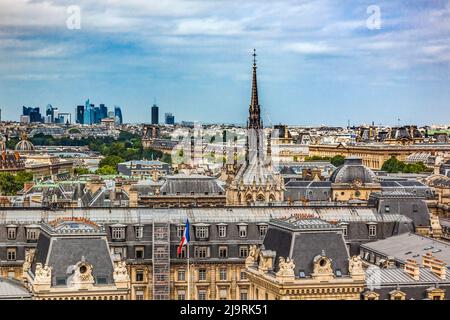 Notre Dame, Saint Chapelle und Palais de Justice de Paris, Paris, Frankreich. (Nur Für Redaktionelle Zwecke) Stockfoto