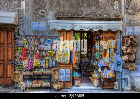 Italien, Kampanien, Ravello. StoreFront in der Stadt Ravello. Stockfoto