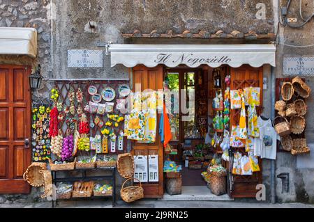 Italien, Kampanien, Ravello. StoreFront in der Stadt Ravello. Stockfoto