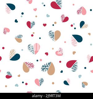 Cute abstracts Herzen und Punkte Stock Vektor