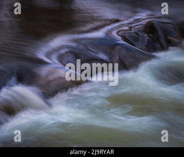 USA, Colorado, Steamboat Springs. Stromschnellen des Yampa-Flusses. Stockfoto