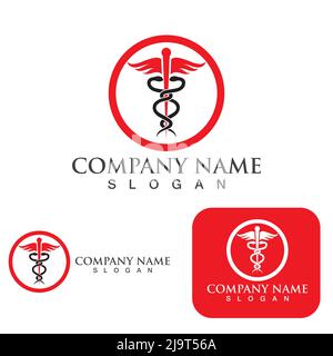 Medizinische Schlange Symbol Vektor illustration Design Stock Vektor