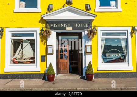 Das Mishish Hotel liegt am Kai von Tobermory auf der Insel Mull, Schottland Stockfoto