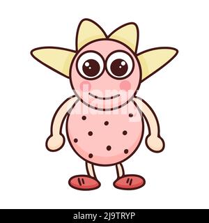 Nettes Monster Mädchen isoliert Vektor Stock Vektor