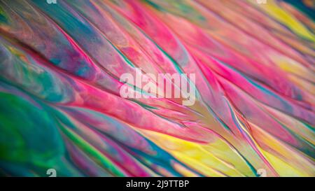 Textur aus Acryl in verschiedenen Farben, die gerade Linien in verschiedenen Richtungen bilden, ideal für Hintergründe und Texturen und für Grafikdesign Stockfoto