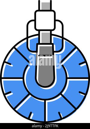 Abbildung des Symbols für die Farbe des Saugers im Pool Stock Vektor