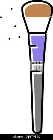 Vektor-Illustration für Farbsymbole von Pinselzubehör Stock Vektor