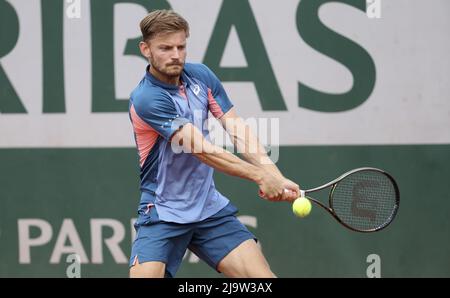 Paris, Frankreich. 24.. Mai 2022. David Goffin aus Belgien am 3. Tag der French Open 2022, einem Grand-Slam-Tennisturnier am 24. Mai 2022 im Roland-Garros-Stadion in Paris, Frankreich - Foto: Jean Catuffe/DPPI/LiveMedia Kredit: Unabhängige Fotoagentur/Alamy Live News Stockfoto