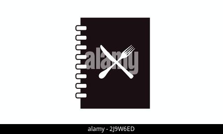 Vektor-isolierte Darstellung eines Menüs. Schwarz-Weiß-Menüsymbol Stock Vektor