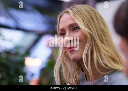 Madrid, Spanien. 25.. Mai 2022. Das spanische Model Vanesa Lorenzo präsentiert Naturalie im Fortuny Home Club in Madrid. (Foto: Atilano Garcia/SOPA Images/Sipa USA) Quelle: SIPA USA/Alamy Live News Stockfoto