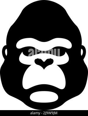 Einfaches Symbol des Gorilla-Kopfes Stock Vektor