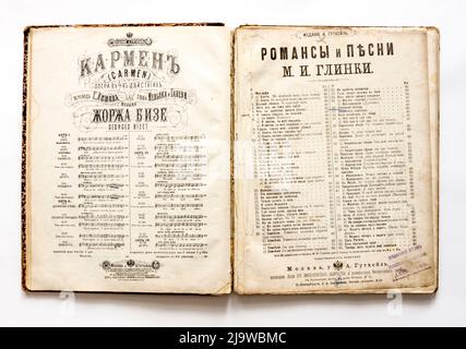 Jahrgangsmusik, des Russischen Reiches, 1880s. Stockfoto