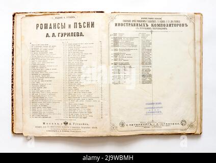 Jahrgangsmusik, des Russischen Reiches, 1880s. Stockfoto