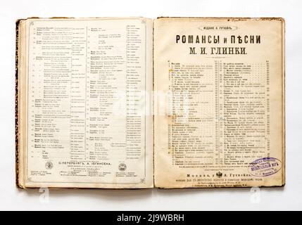 Jahrgangsmusik, des Russischen Reiches, 1880s. Stockfoto