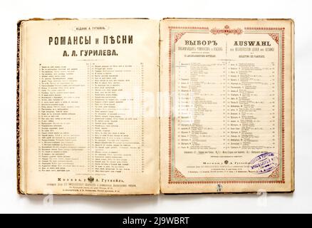 Jahrgangsmusik, des Russischen Reiches, 1880s. Stockfoto