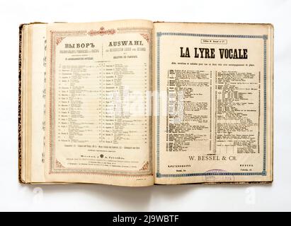 Jahrgangsmusik, des Russischen Reiches, 1880s. Stockfoto