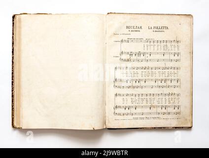 Jahrgangsmusik, des Russischen Reiches, 1880s. Stockfoto