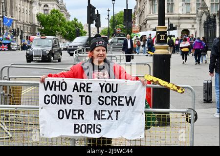 London, Großbritannien. Anti-Boris Johnson protestiert auf dem Parliament Square an dem Tag, an dem der Bericht von Se Gray über illegale 10-Parteien veröffentlicht wurde. Kredit: michael melia/Alamy Live Nachrichten Stockfoto