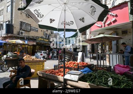 PALÄSTINA, Stadt Jenin, Straßenleben / PALÄSTINA, Stadt Jenin, Straßenleben Stockfoto