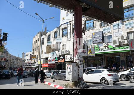 PALÄSTINA, Stadt Jenin, Straßenleben / PALÄSTINA, Stadt Jenin, Straßenleben Stockfoto