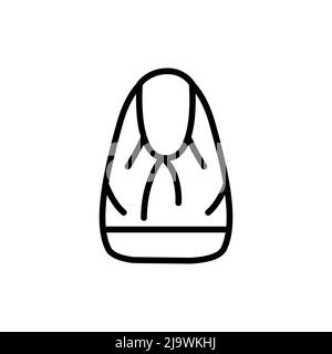 Farbsymbol der Hobo-Beutellinie. Isoliertes Vektorelement. Skizzieren Sie das Piktogramm für Webseite, mobile App, Promo Stock Vektor