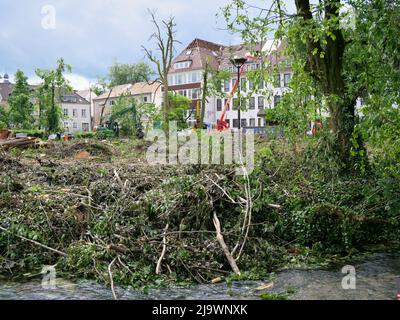 Tornado in Paderborn 20. Mai 2022 Tief Emmelinde Stockfoto