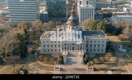 Luftaufnahme des staatlichen Hauses von South Carolina in Columbia. Stockfoto