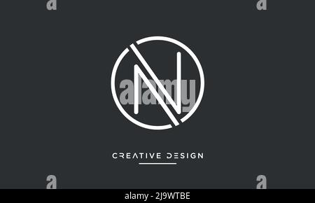Buchstabenbuchstaben AUF oder OHNE Logo des abstrakten Symbols Stock Vektor