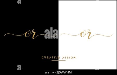 Alphabet Letters ODER RO Abstract Logo Stock Vektor