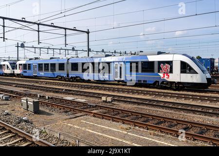 Arriva Limburg Alstom Coradia LINT 41 Zug am Bahnhof Venlo Stockfoto