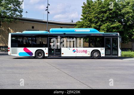 Breng MAN Lion's City CNG Bus am Venlo Hauptbahnhof Stockfoto