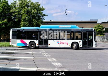 Breng MAN Lion's City CNG Bus am Venlo Hauptbahnhof Stockfoto