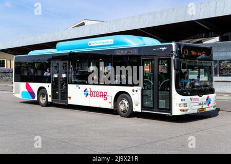 Breng MAN Lion's City CNG Bus am Venlo Hauptbahnhof Stockfoto