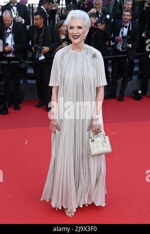Cannes, Frankreich. Mai 2022. Cannes, Frankreich. Maye Musk besuchte die Elvis-Premiere, Teil des 75. Filmfestivals von Cannes, Palais de Festival, Cannes. Quelle: Doug Peters/EMPICS/Alamy Live News Stockfoto