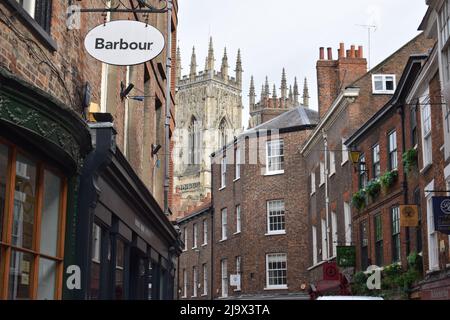 York UK Barbour Stadtbild Stadt Stockfoto