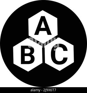 Sprache, ABC-Symbol. Schönes Design und vollständig editierbare Vektor für den kommerziellen Einsatz, gedruckte Dateien und Präsentationen, Werbematerialien, Web oder andere Stock Vektor