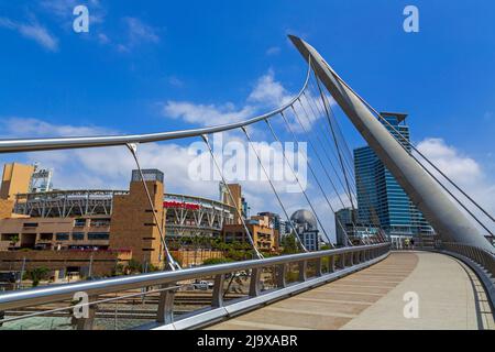 Harbor Drive Fußgängerbrücke, San Diego, Kalifornien, USA Stockfoto