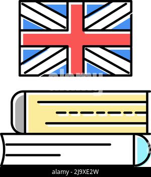Vokabular englisch Farbe Symbol Vektor Illustration Stock Vektor