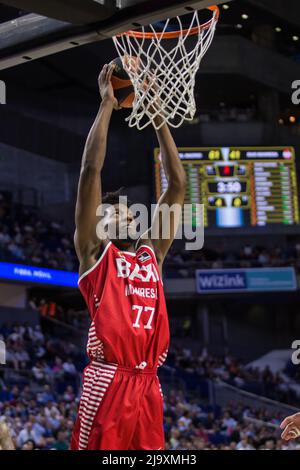 Madrid, Spanien. 25.. Mai 2022. Während Real Madrid Sieg über Baxi Manresa (93 - 76) in Liga Endesa Playoff 2022 Runde 1 Spiel 1 gefeiert in Madrid (Spanien) im Wizink Center. Mai 25. 2022 (Foto: Juan Carlos García Mate/Pacific Press) Quelle: Pacific Press Media Production Corp./Alamy Live News Stockfoto