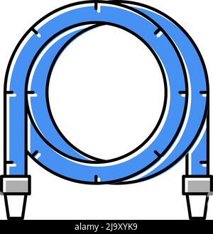 Abbildung des Symbols für die Farbe des Filtrat-Schwimmbadschlauchs Stock Vektor