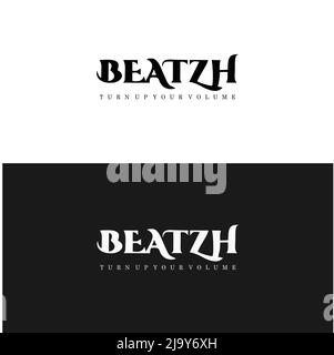 BEATZH-Logo oder Typografie-Logo Stock Vektor