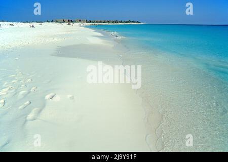 Sandstrand bei Cayo Largo, Kuba, Karibik | Sandstrand bei Cayo Largo, Kuba, Karibik Stockfoto