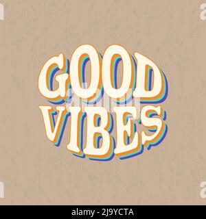 Gute Vibes Texthintergrund Stock Vektor