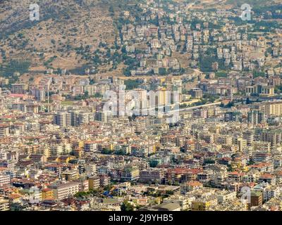 Blick auf Athene von oben auf Griechenland. Stockfoto