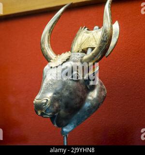 Leiter der Minoischer Stier - ein heiliges Tier der alten Kreter. Stockfoto