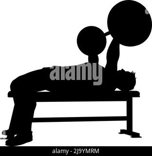 Weight Lifting Man Weightlifting Silhouette Stock Vektor