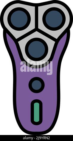 Symbol Für Elektrischen Rasierer. Editierbare Fettformatier Umriss Mit Farbfülldesign. Vektorgrafik. Stock Vektor