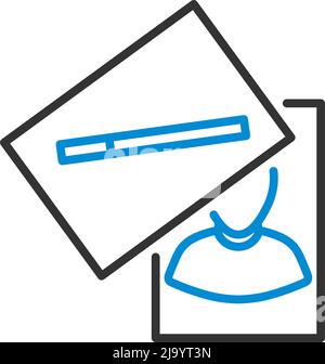 Symbol Für Fotobeweise. Editierbare Fett Formatigte Kontur Mit Farbfüllungsdesign. Vektorgrafik. Stock Vektor